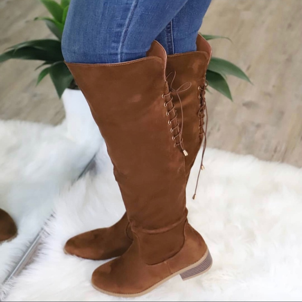 Top Moda. cute. knee high boots. brown. worn twice.10